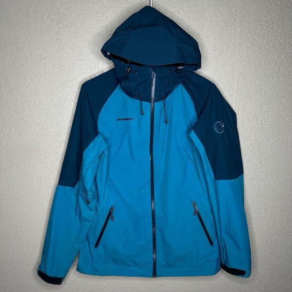 Mammut Wenaha Gore-Tex Paclite Waterproof Hooded Blue Jacket Size M - Picture 2 of 7